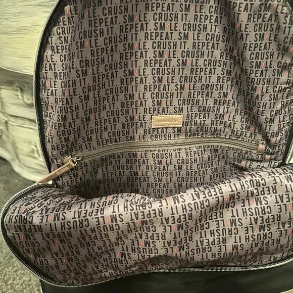 Black Quilted Backpack - Picture 3 of 7